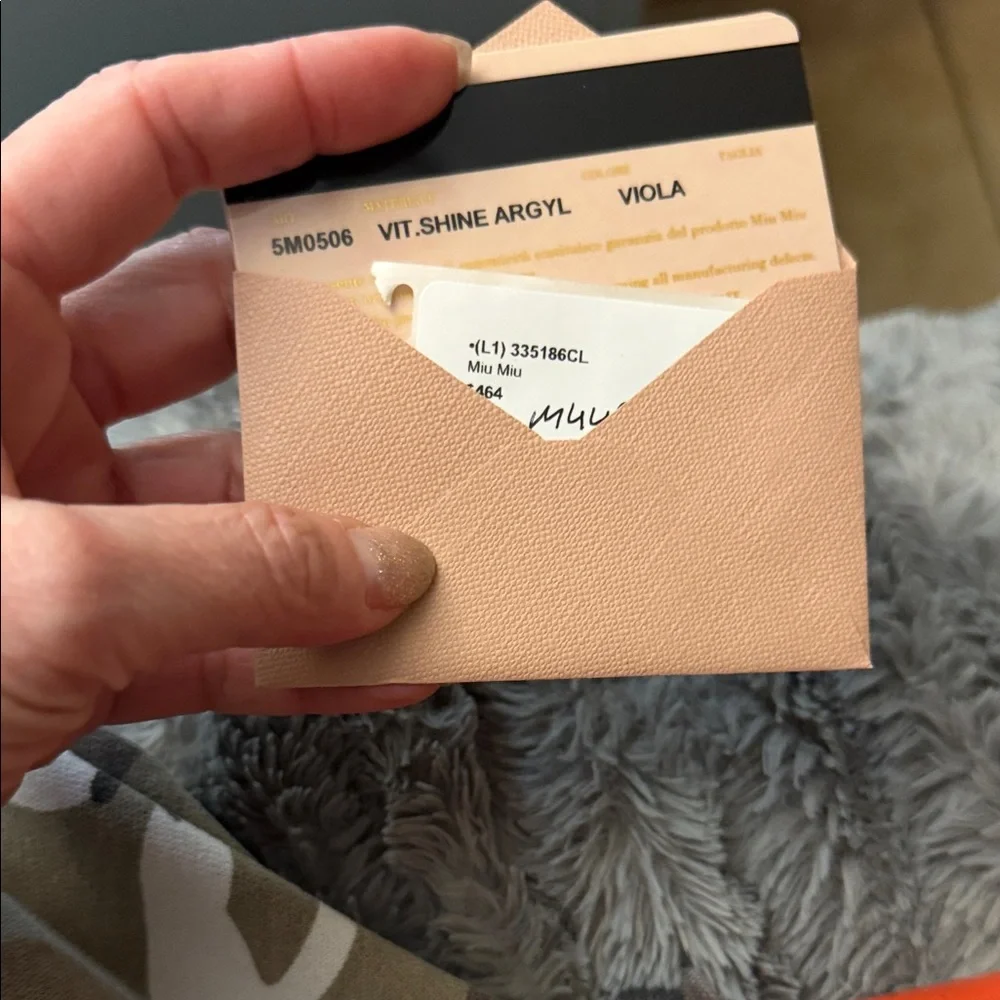 Miu Miu Bright Orange Leather Clutch
